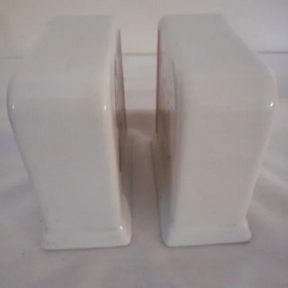Vintage art deco white red ceramic Salt & Pepper - Picture 3 of 8